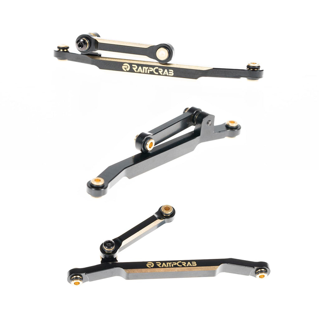 Brass Steering Link Set for FMS FCX24 1/24 RC Crawlers – Replaces Plastic Rods, Includes Screws – Black