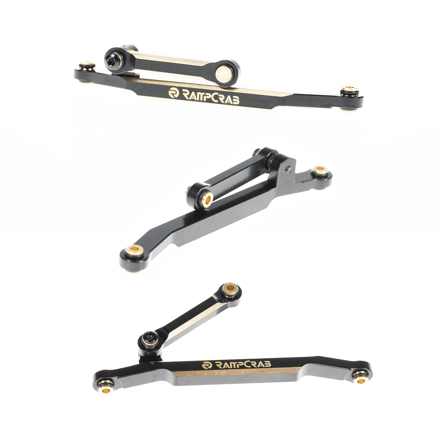 Brass Steering Link Set for FMS FCX24 1/24 RC Crawlers – Replaces Plastic Rods, Includes Screws – Black