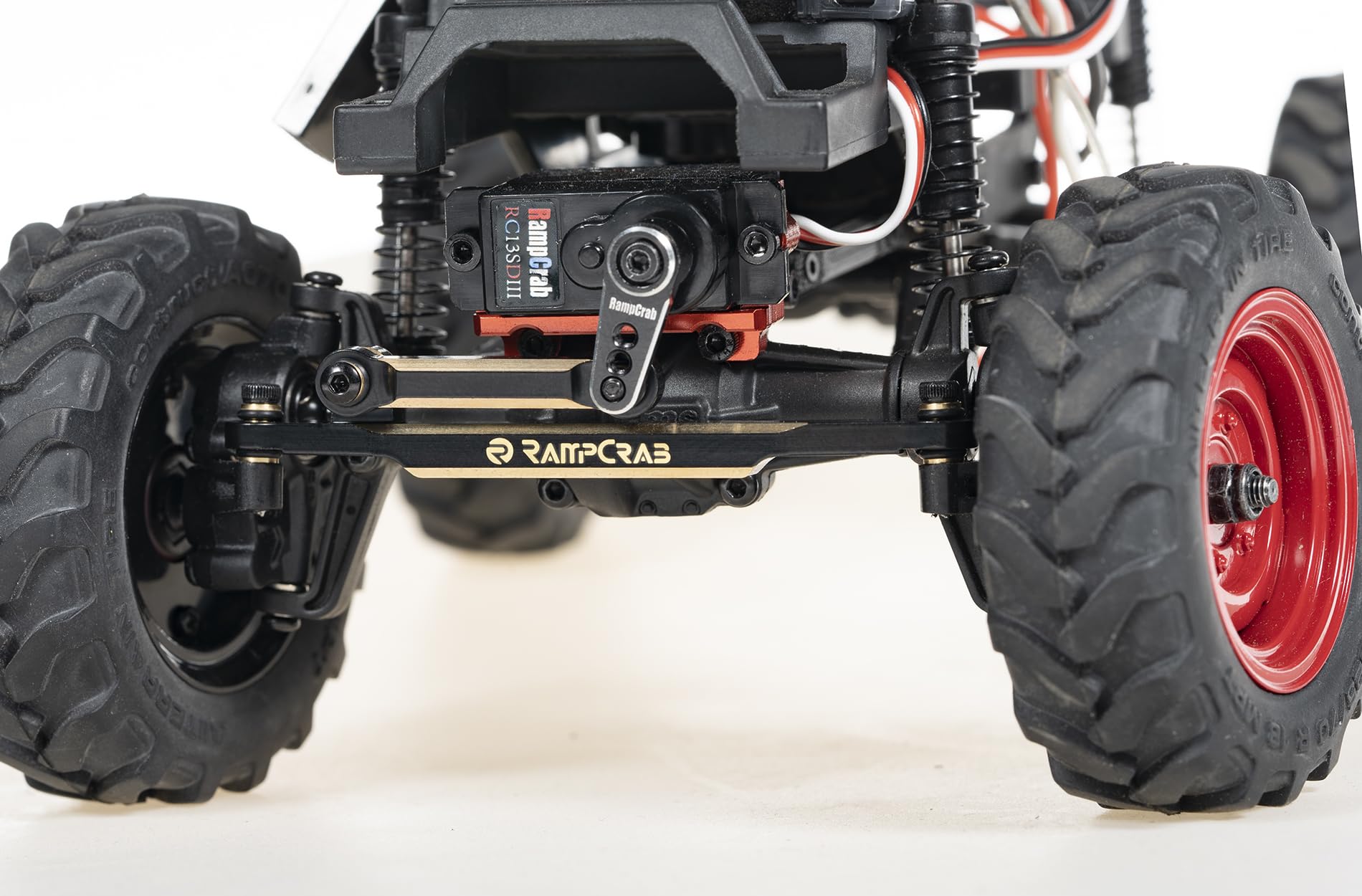 Brass Steering Link Set for FMS FCX24 1/24 RC Crawlers – Replaces Plastic Rods, Includes Screws – Black