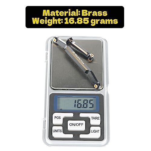 Brass Steering Link Set for FMS FCX24 1/24 RC Crawlers – Replaces Plastic Rods, Includes Screws – Black