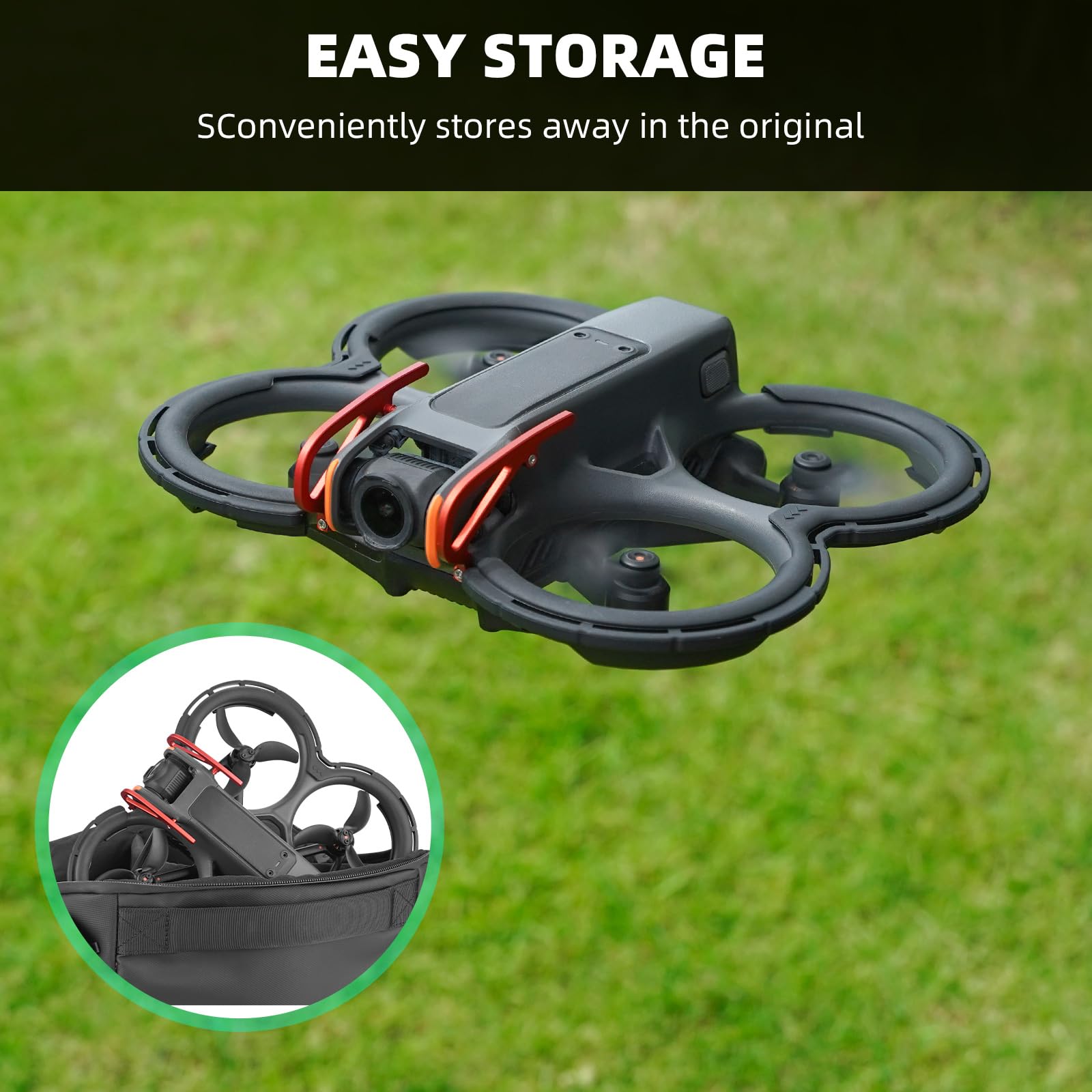 BRDRC Avata 2 Bumper Guards (Orange) - Propeller Guard & Gimbal Protector for DJI Avata 2