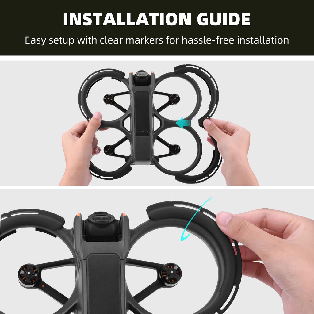 BRDRC Avata 2 Bumper Guards (Orange) - Propeller Guard & Gimbal Protector for DJI Avata 2