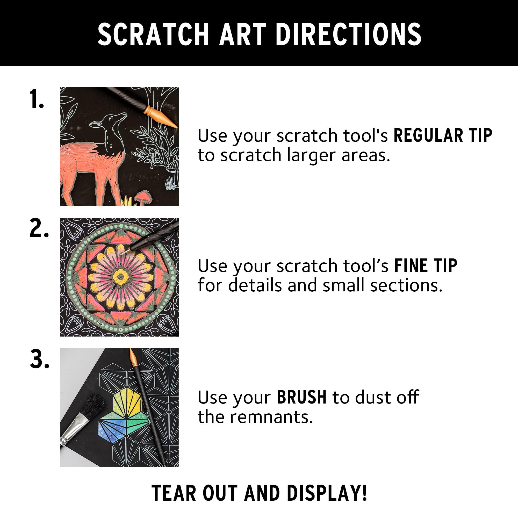 Brea Reese Scratch Art Pad: 12 Celestial 8x8 Metallic Designs for Adult Relaxation