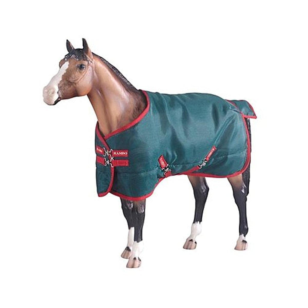 Breyer Traditional Rambo Blanket 1:9 Scale for Model Horses - Green/Red