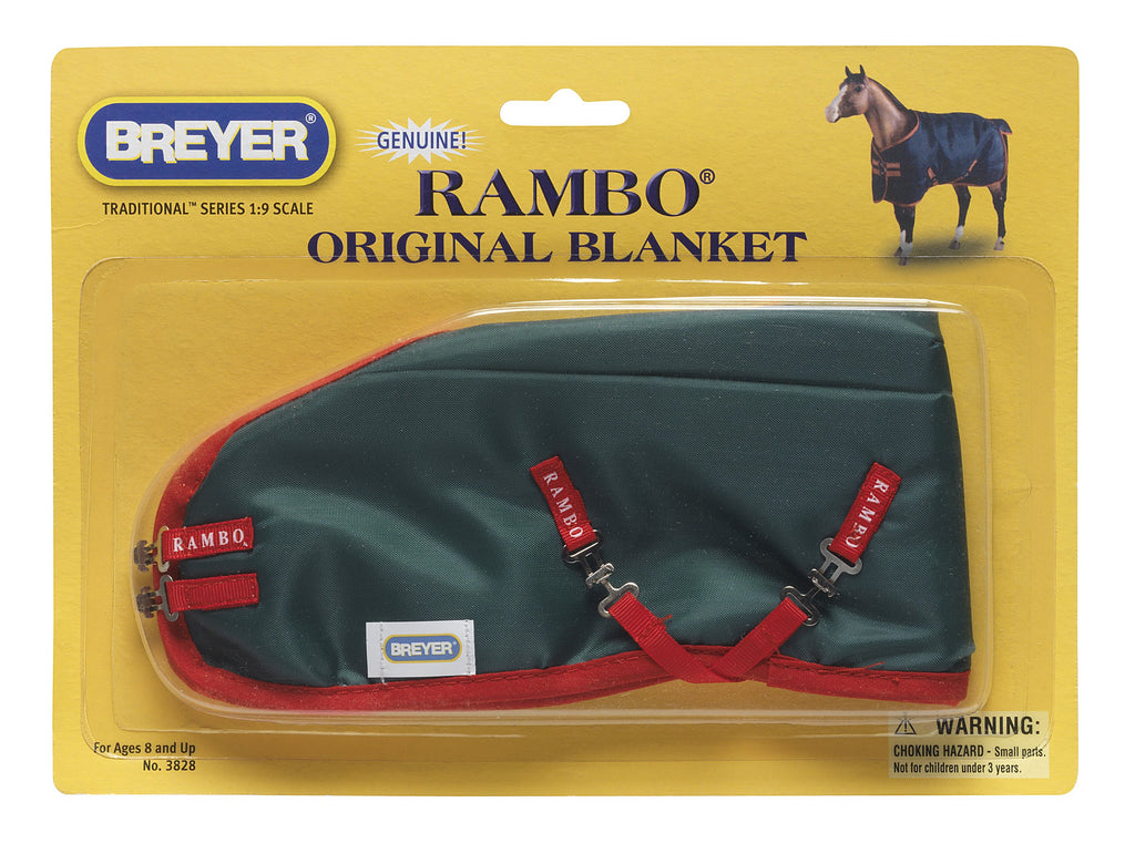 Breyer Traditional Rambo Blanket 1:9 Scale for Model Horses - Green/Red