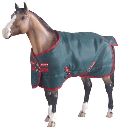 Breyer Traditional Rambo Blanket 1:9 Scale for Model Horses - Green/Red