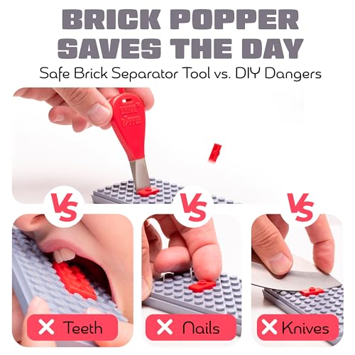 Brick Popper Brick Separator Tool - Fast Block Remover for Kids & Adults - Red