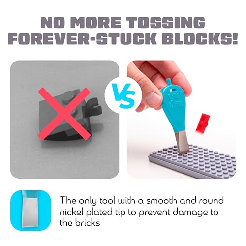 Brick Popper Separator Tool - Light Blue: Quickly Remove Stuck Bricks Without Damage