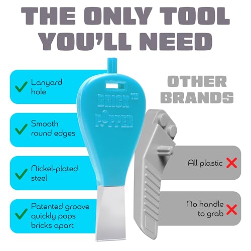 Brick Popper Separator Tool - Light Blue: Quickly Remove Stuck Bricks Without Damage