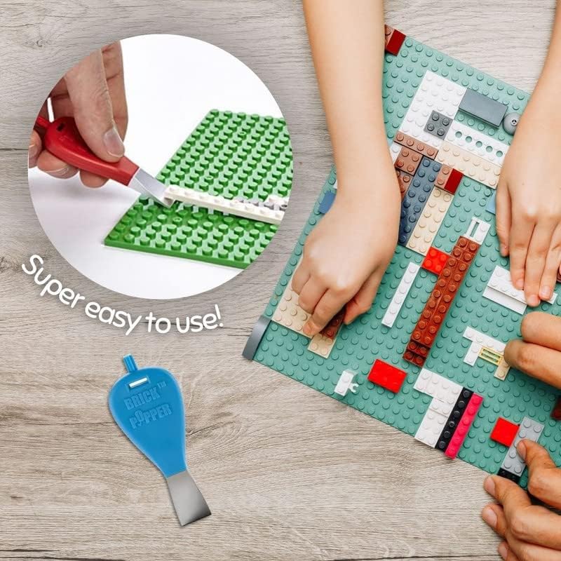 Brick Popper Separator Tool - Light Blue: Quickly Remove Stuck Bricks Without Damage