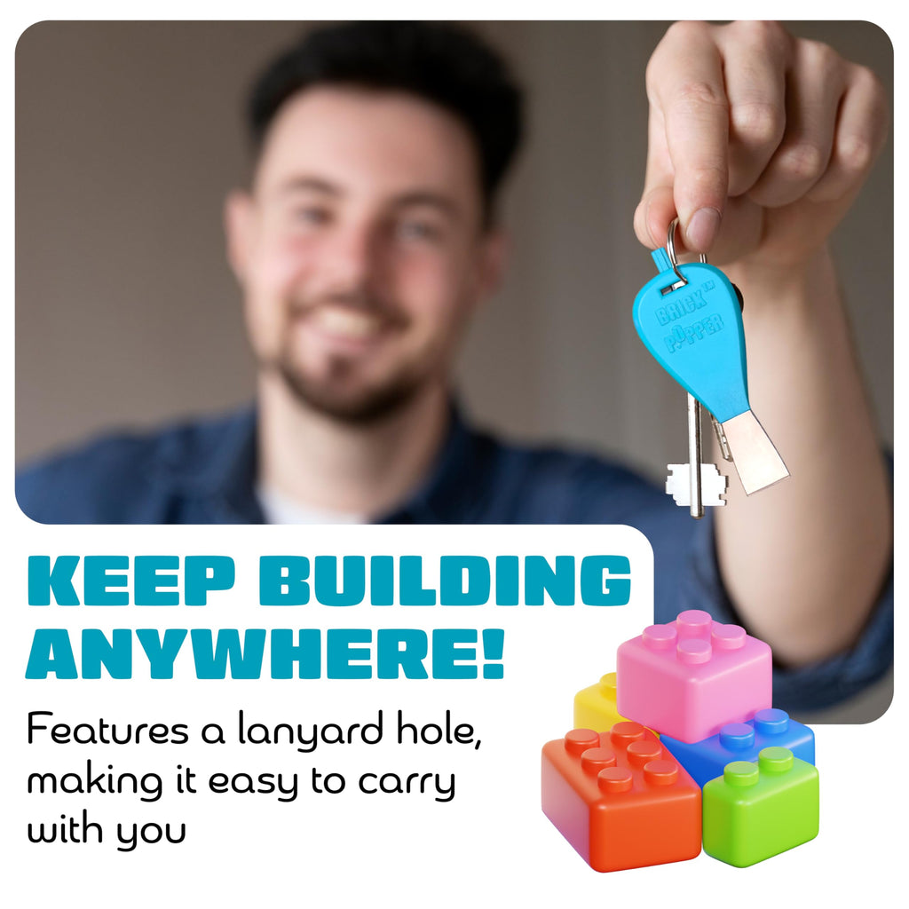 Brick Popper Separator Tool - Light Blue: Quickly Remove Stuck Bricks Without Damage