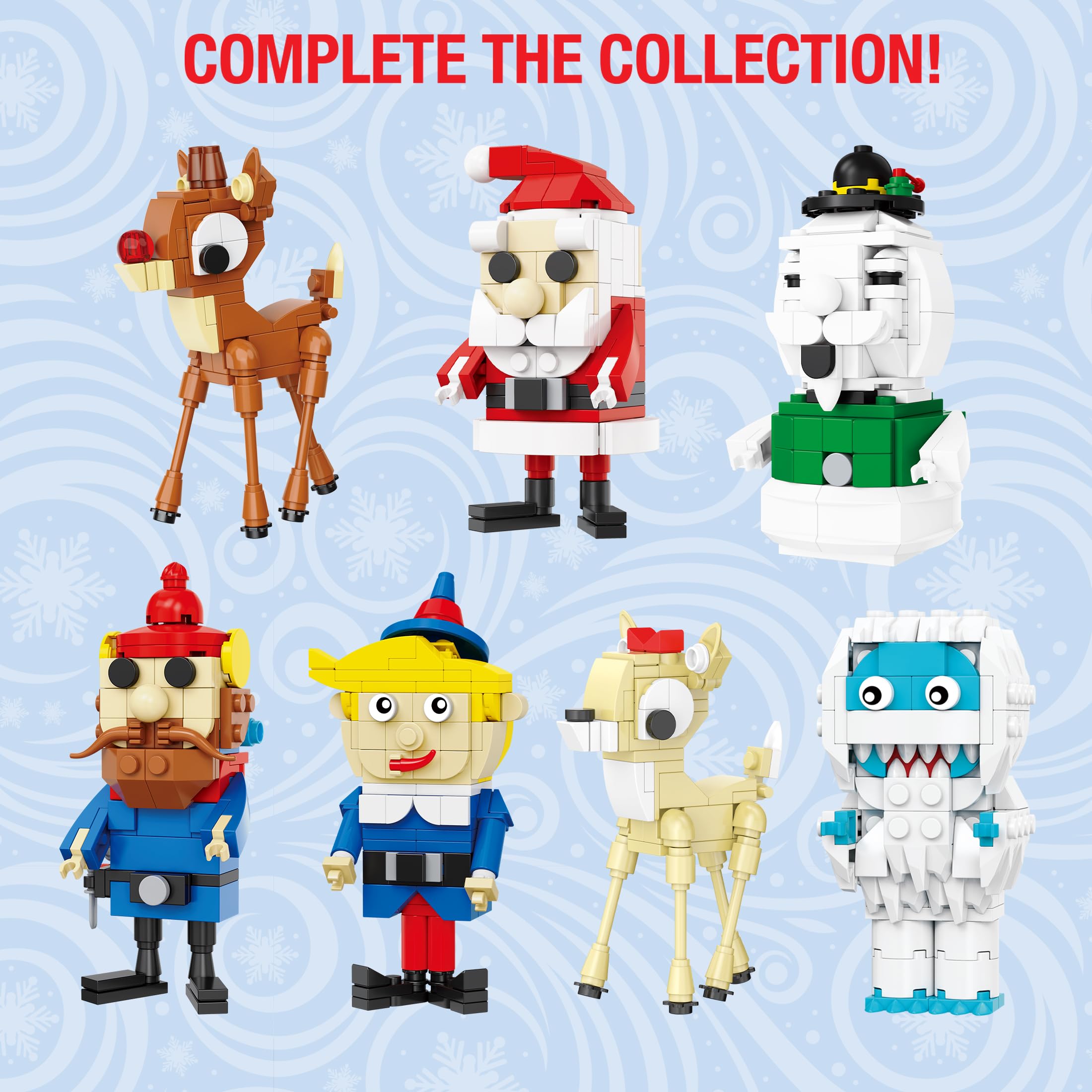 Brickcraft Rudolph Santa Claus Building Kit – 92 Piece Holiday Décor Set for Ages 8+