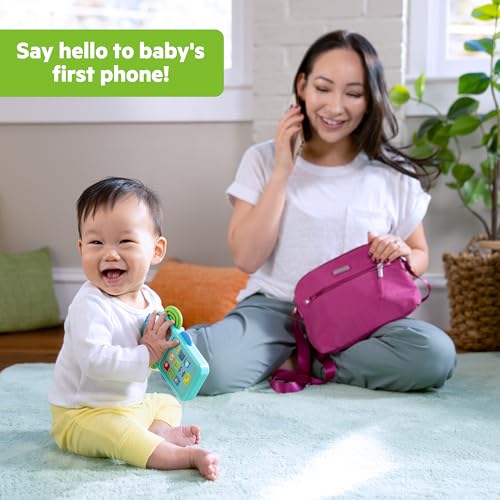 Bright Starts Elephone Baby Phone Toy – Lights, 20+ Sounds & Textured Elephant Ears for 6+ Months