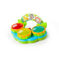 Bright Starts Safari Beats Musical Drum with Lights – 2 Modes, 3 Drums, Portable