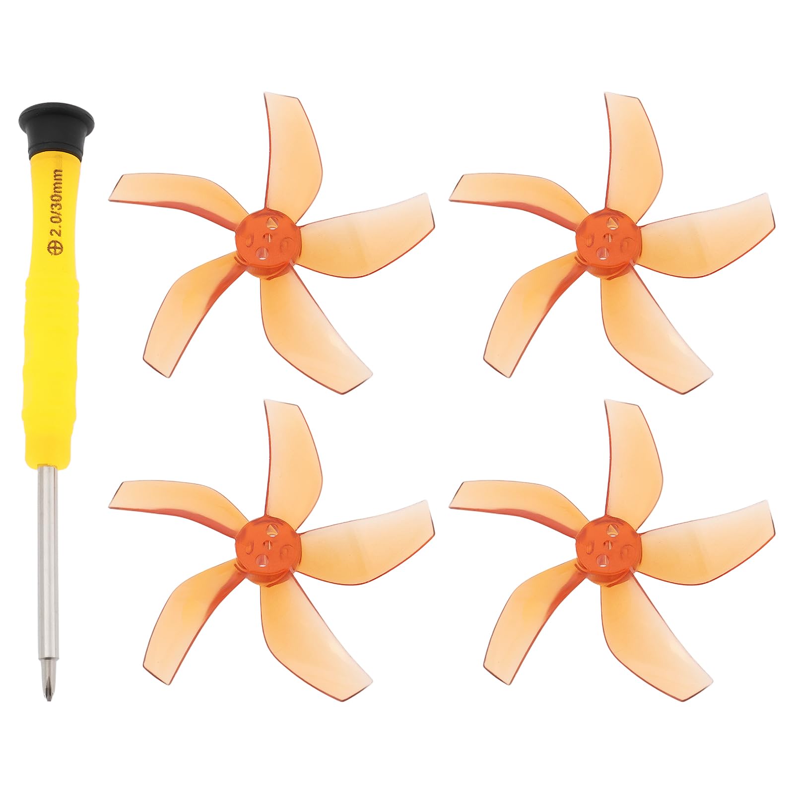 Briny River 5-Blade Propellers for DJI NEO – Orange, Low Noise, Quick Release (4 Pack with Screwdriver)