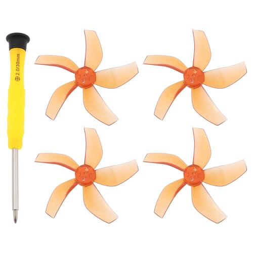 Briny River 5-Blade Propellers for DJI NEO – Orange, Low Noise, Quick Release (4 Pack with Screwdriver)