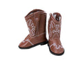 Brown American Eagle Cowgirl Boots for 18-Inch Dolls – Handmade with Velcro Closures