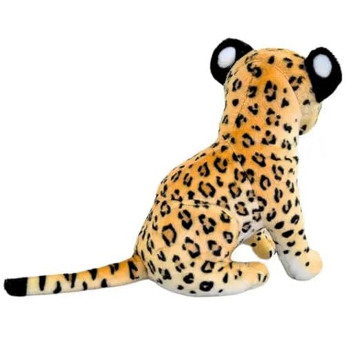Brown Cheetah Stuffed Animal 8 Inch - Realistic Plush Toy by TUKVESZE