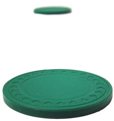 Brybelly 8.5g Clay Composite Poker Chips – Pack of 50, Green – Non-Denominated, Diamond Edge Design