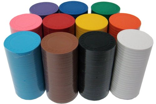 Brybelly 8.5g Clay Composite Poker Chips – Pack of 50, Green – Non-Denominated, Diamond Edge Design