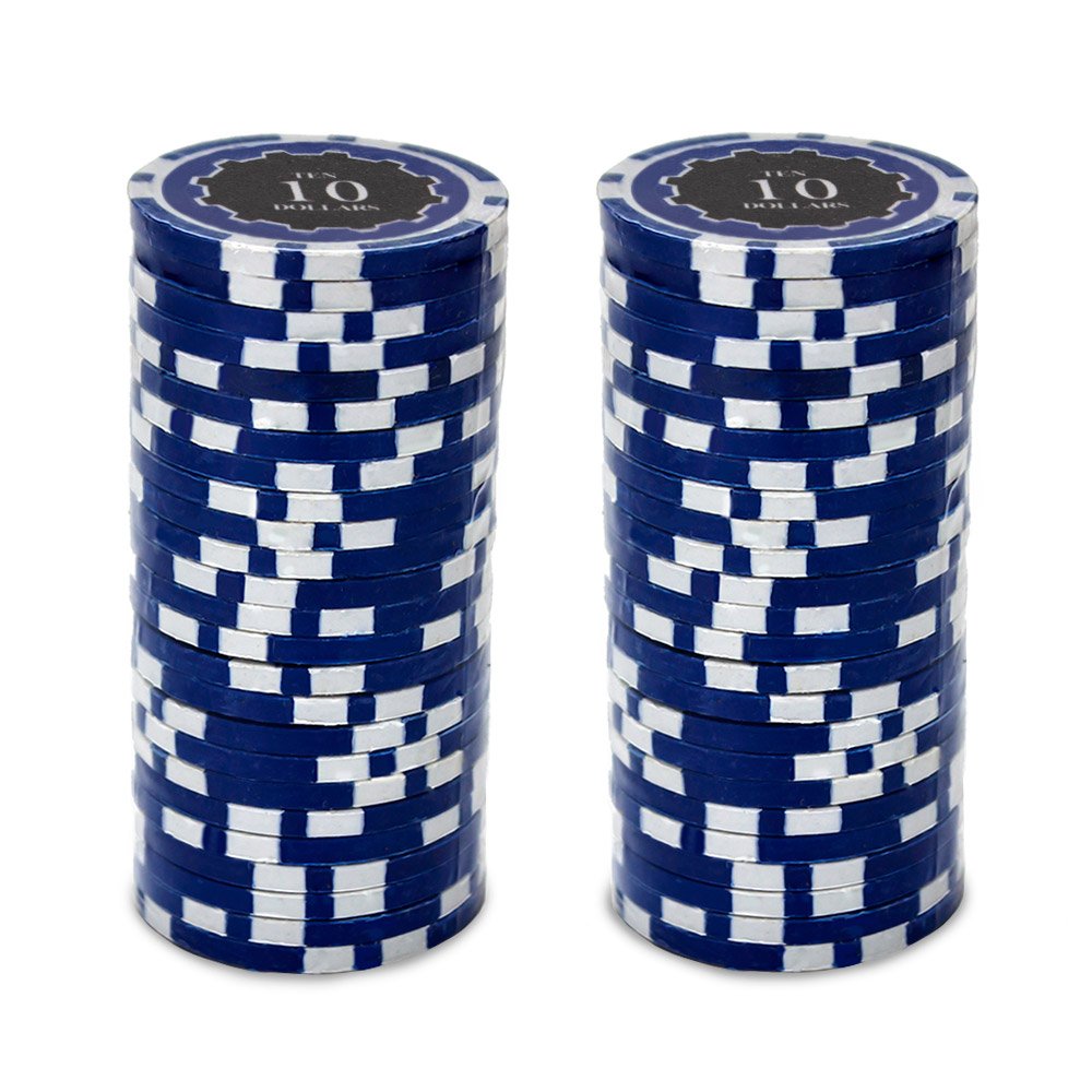 Brybelly Eclipse Poker Chips – Heavyweight 14g Clay Composite, Pack of 50 with 11 Denominations