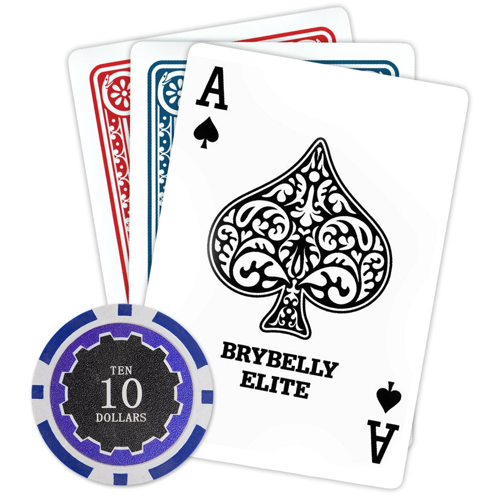 Brybelly Eclipse Poker Chips – Heavyweight 14g Clay Composite, Pack of 50 with 11 Denominations