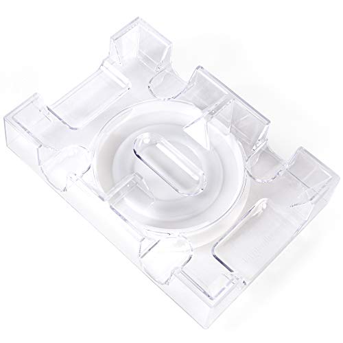 Brybelly Elite Rotating Card Deck Tray – Clear Acrylic Holds 2 Decks, Smooth 360° Spin