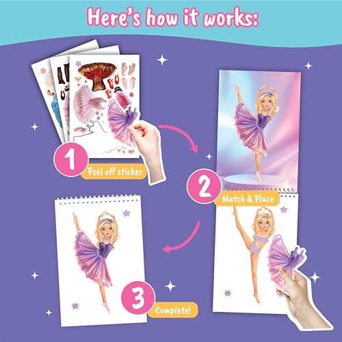 BSCOOL Sticker Dress Up My Dream Job – Career Fashion Activity Book for Girls 5+ with 100+ Stickers