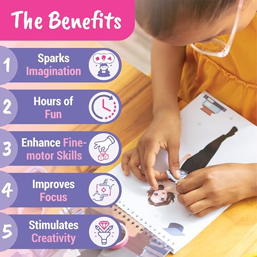 BSCOOL Sticker Dress Up My Dream Job – Career Fashion Activity Book for Girls 5+ with 100+ Stickers