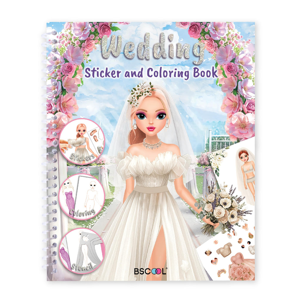 BSCOOL Wedding Sticker Dress Up Book with Mermaid Kingdom - 200 Pieces Reusable Stickers for Kids Ages 5 and Up