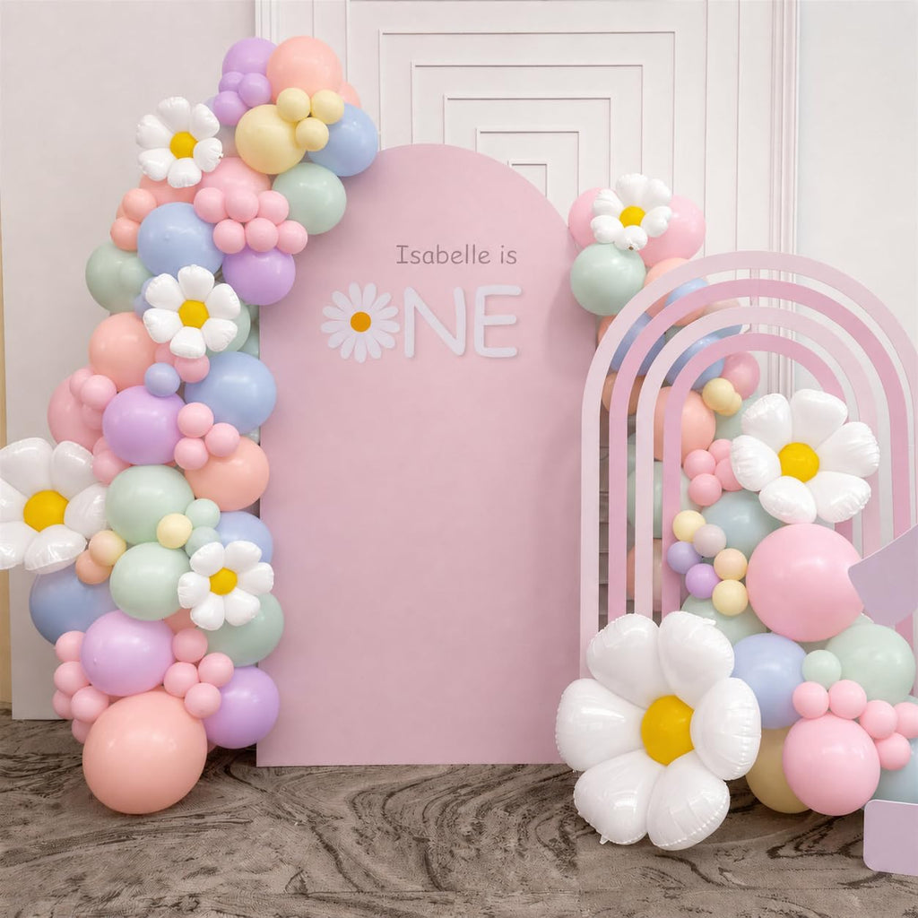 BTZO Daisy Balloon Garland Arch Kit - 99 Pastel Macaron Latex Balloons for Boho Party Decor