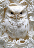 BUAHA 1000-Piece White Owl Jigsaw Puzzle – Challenging Nature Art for Adults