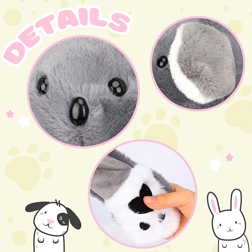 Bubblepompom Animal Hat with Moving Ears – Plush Dress-Up Hat for Kids, Press Paws to Flap Ears, Fun for Parties and Photos