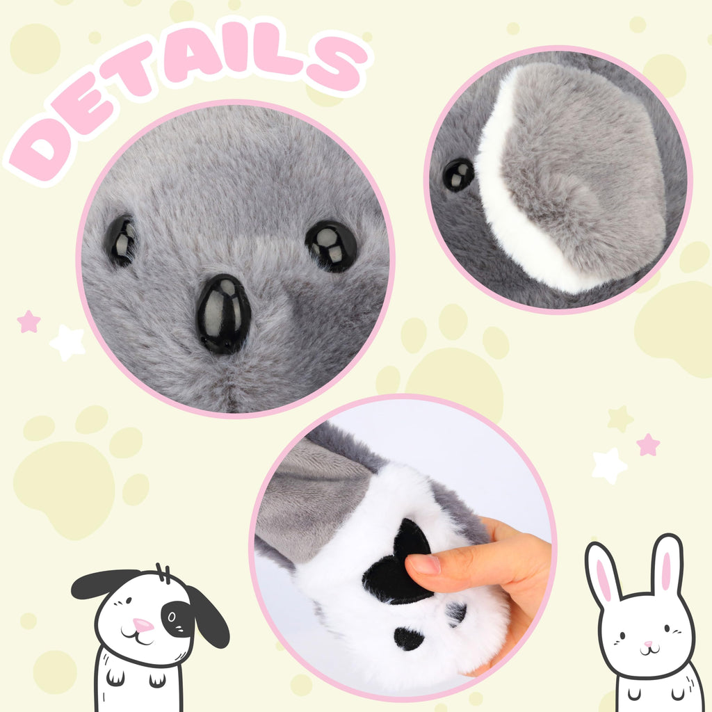 Bubblepompom Animal Hat with Moving Ears – Plush Dress-Up Hat for Kids, Press Paws to Flap Ears, Fun for Parties and Photos