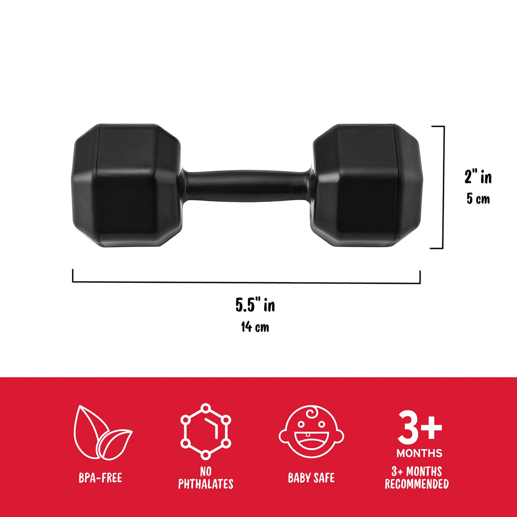 Buff Baby Dumbbell Rattle – Fun, Lightweight Toy for Babies 3+ Months