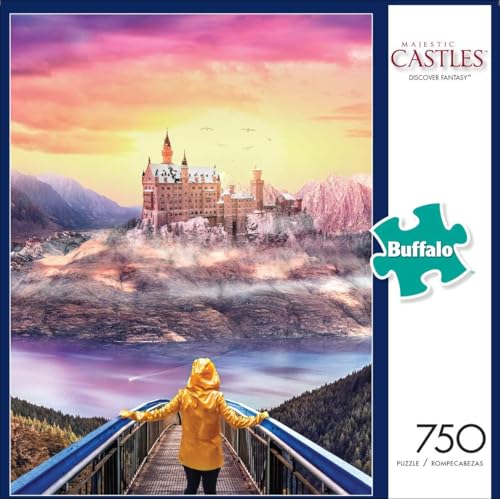Buffalo Games 750-Piece Discover Fantasy Jigsaw Puzzle – Medieval Castle Scene for Adults