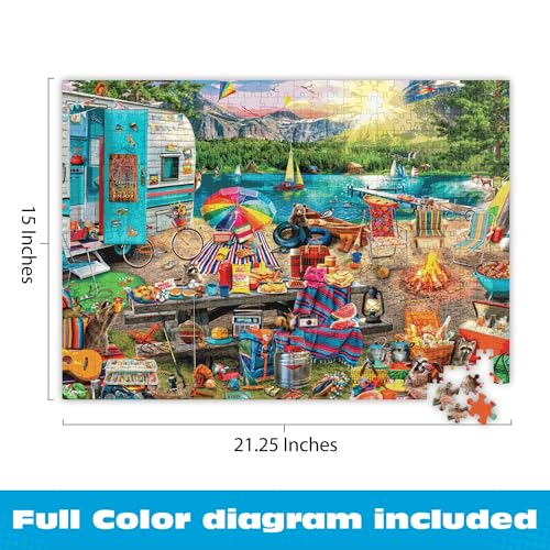Buffalo Games Aimee Stewart Family Campsite Look Closer 500 Piece Jigsaw Puzzle