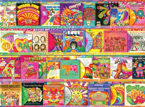 Buffalo Games Aimee Stewart Retro Album Covers 1000-Piece Jigsaw Puzzle – Includes Full-Sized Poster – 26.75 x 19.75 Inches