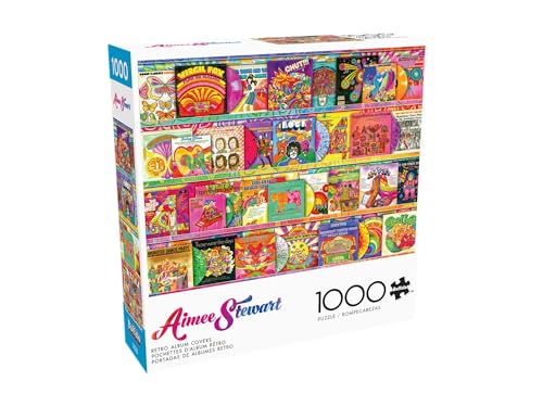 Buffalo Games Aimee Stewart Retro Album Covers 1000-Piece Jigsaw Puzzle – Includes Full-Sized Poster – 26.75 x 19.75 Inches