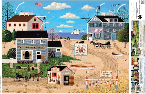 Buffalo Games Charles Wysocki Nantucket Breeze 1000 Piece Jigsaw Puzzle - 26.75x19.75 in - Nautical Scene for Adults