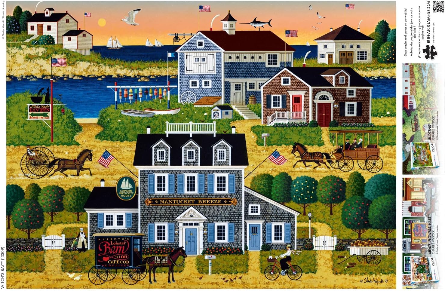 Buffalo Games Charles Wysocki Witch's Bay 1000 Piece Jigsaw Puzzle