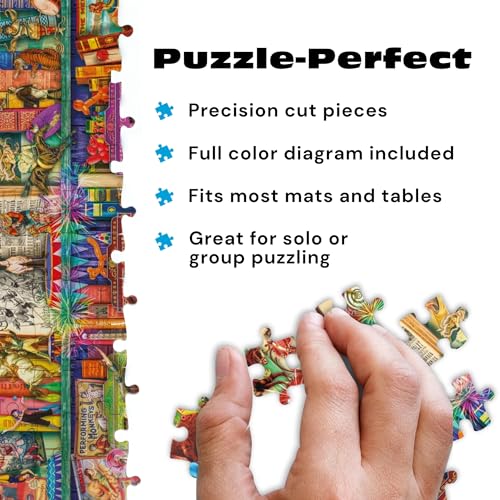 Buffalo Games Circus Extravaganza 1000-Piece Puzzle: Vintage Carnival Art by Aimee Stewart
