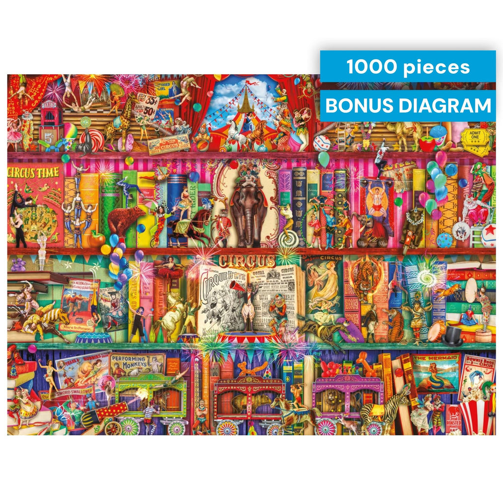 Buffalo Games Circus Extravaganza 1000-Piece Puzzle: Vintage Carnival Art by Aimee Stewart