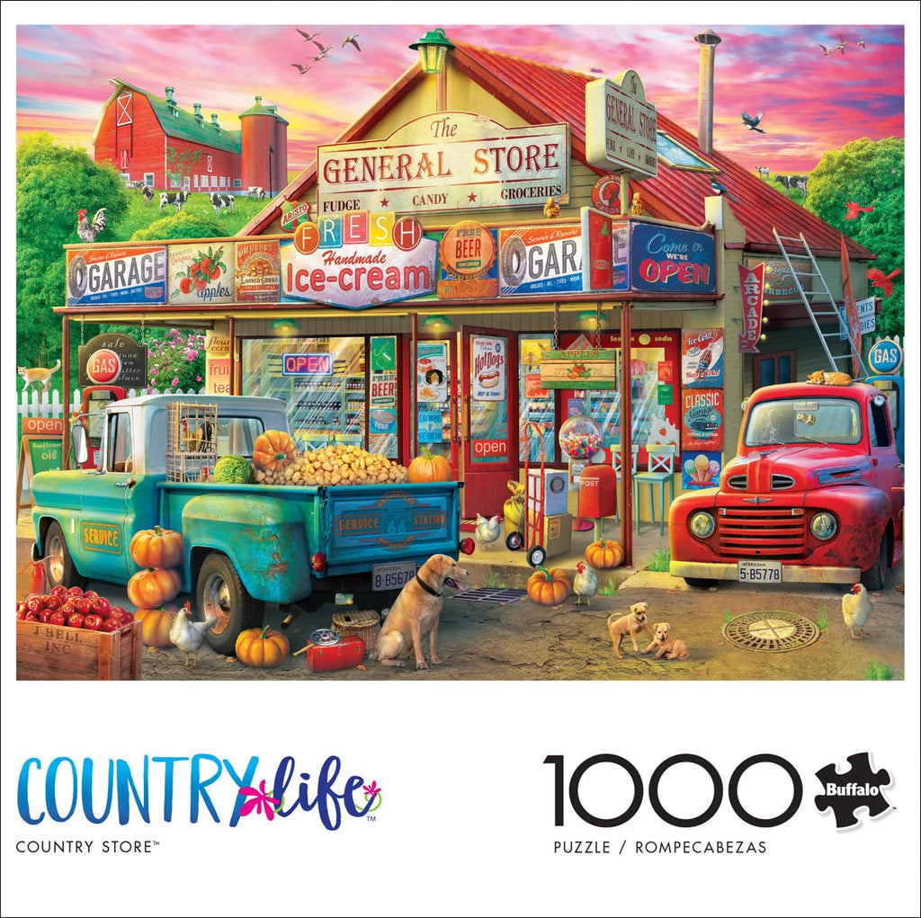 Buffalo Games Country Store 1000-Piece Fall Jigsaw Puzzle - Country Life Collection