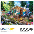 Buffalo Games Jeff Haynie Mountain Retreat 1000 Piece Jigsaw Puzzle – Forest Scene with Poster