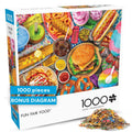 Buffalo Games Lars Stewart Fun Fair Food 1000 Piece Jigsaw Puzzle – Vibrant Carnival Scene with Precision-Cut Pieces and Full-Color Poster