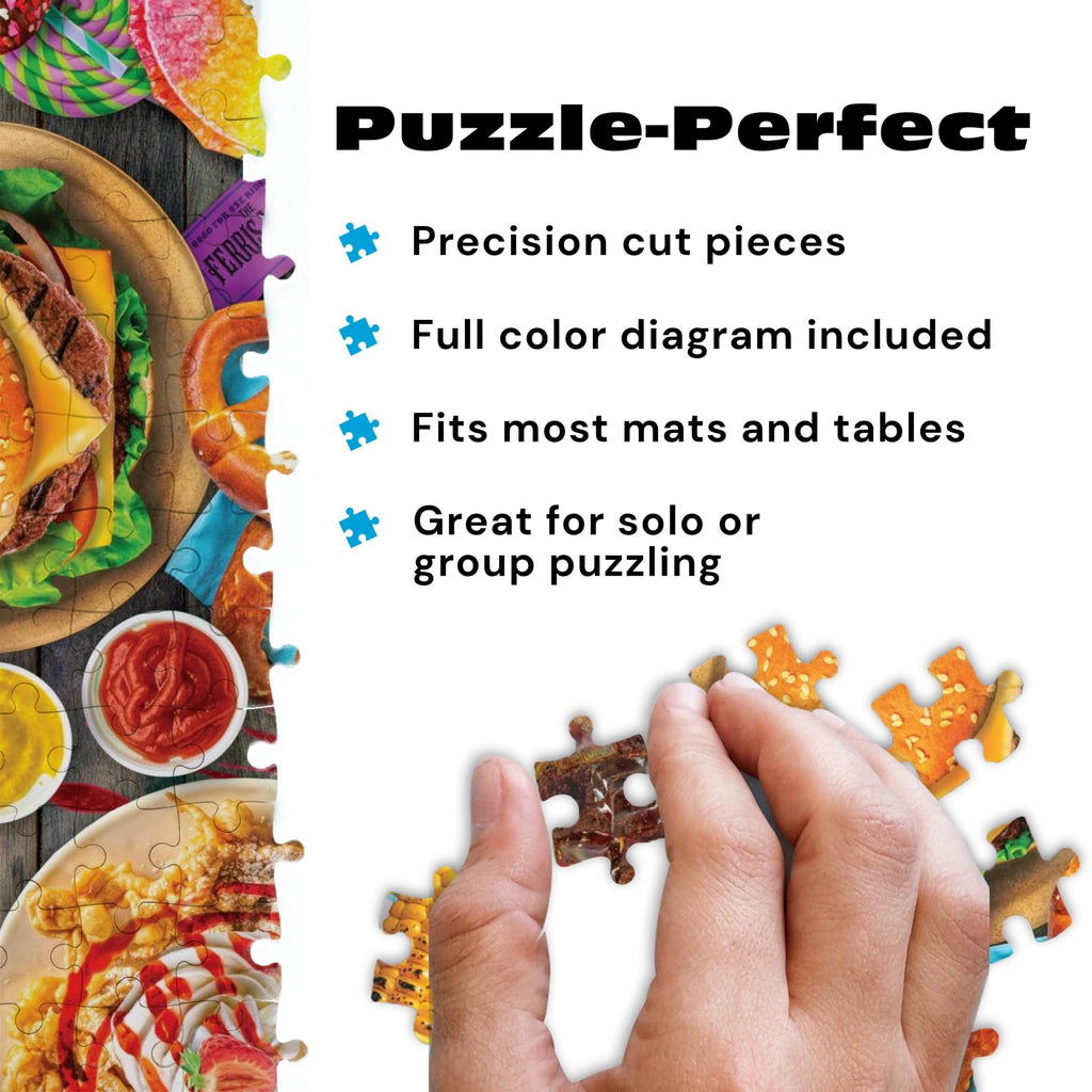 Buffalo Games Lars Stewart Fun Fair Food 1000 Piece Jigsaw Puzzle – Vibrant Carnival Scene with Precision-Cut Pieces and Full-Color Poster