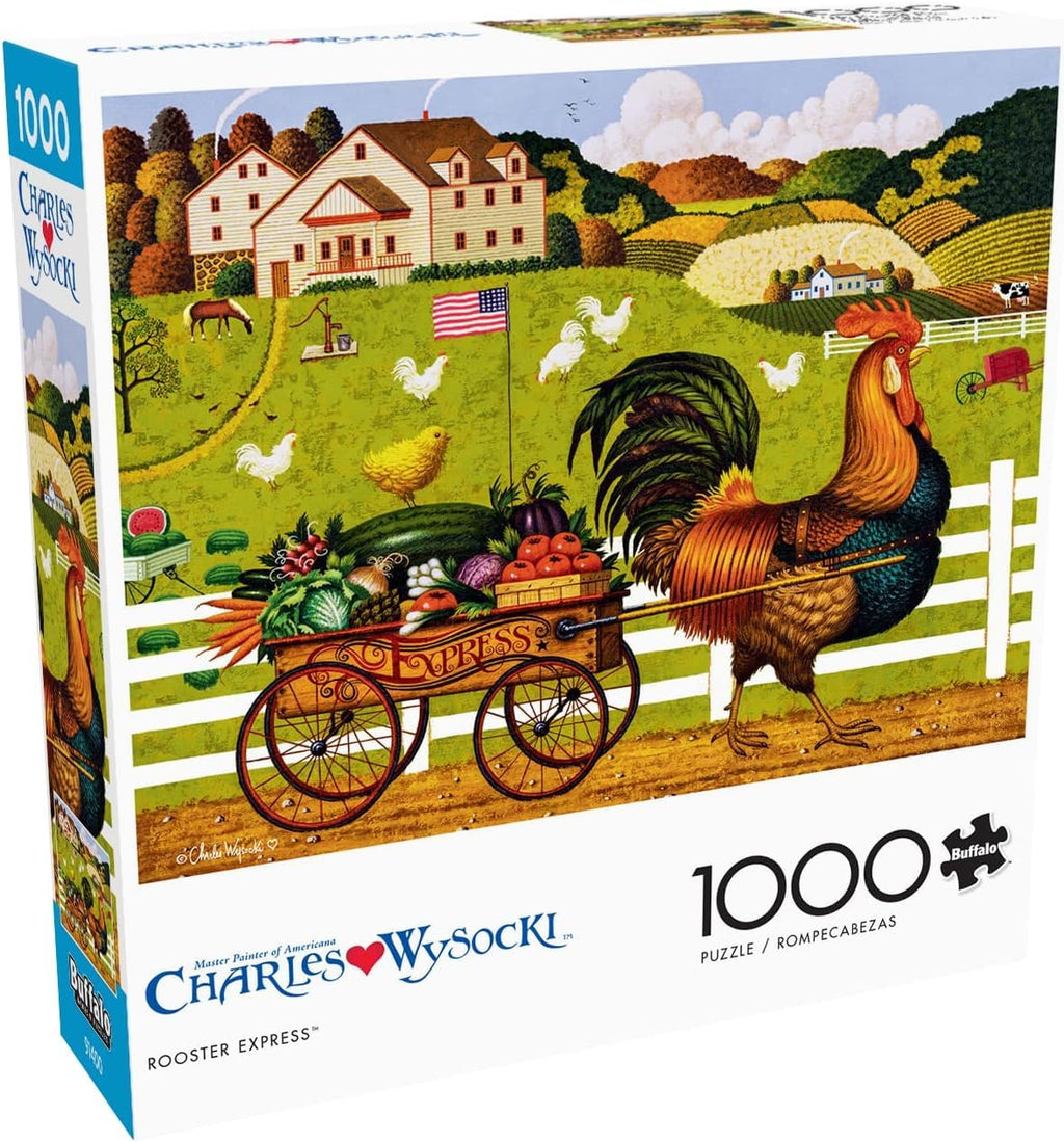 Buffalo Games Rooster Express 1000-Piece Jigsaw Puzzle
