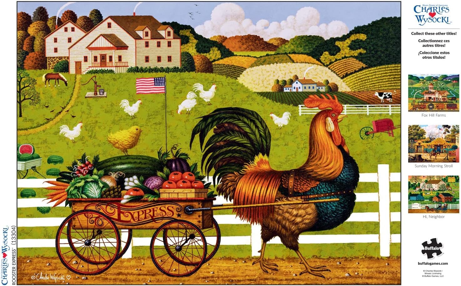 Buffalo Games Rooster Express 1000-Piece Jigsaw Puzzle