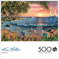 Buffalo Games Summertime 500 Piece Jigsaw Puzzle – Kim Norlien Coastal Scene, 21.25 x 15 in, Made in USA